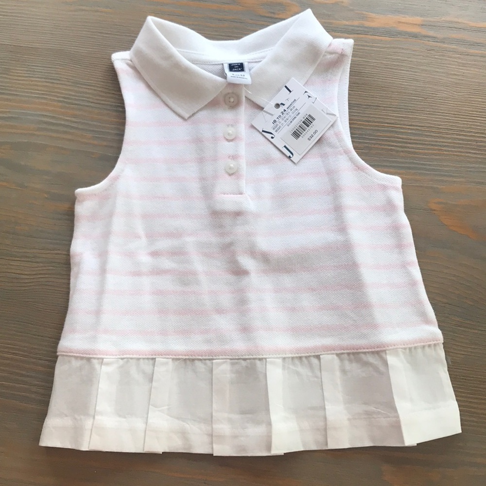 NWT Janie and Jack Collared Tank with Ruffle Hem